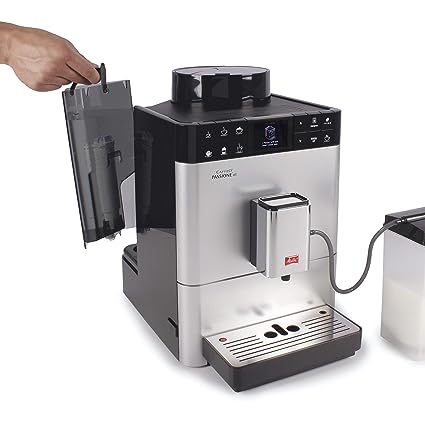 Melitta Passione OT Bean to Cup Fully Automatic Coffee Machine with Grinder and Milk Tank, Silver F53/1-101