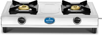Kutchina Classic 2B SS GS Stainless Steel Manual Gas Stove 2 Burners