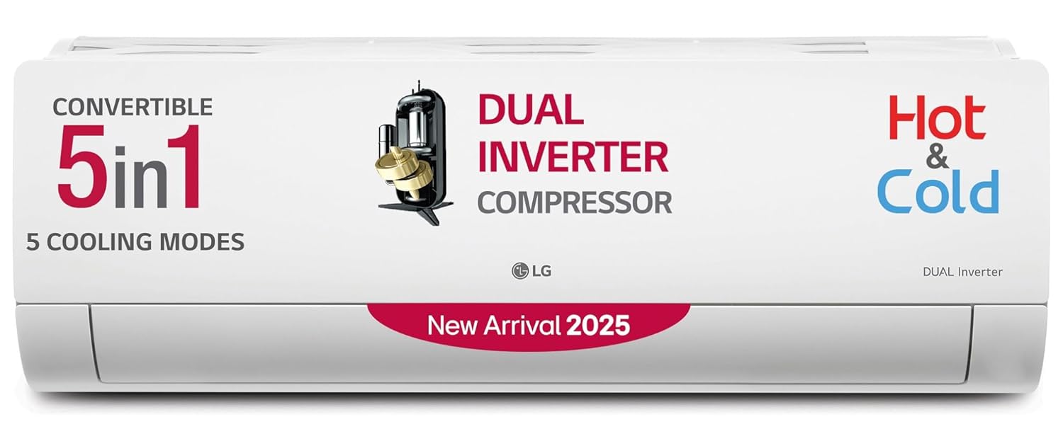 LG 2T 3S Hot & Cold, DUAL Inverter Split AC (Copper, Convertible 5-in-1, VIRAAT, 4 Way Swing, HD Filter with Anti-Virus)