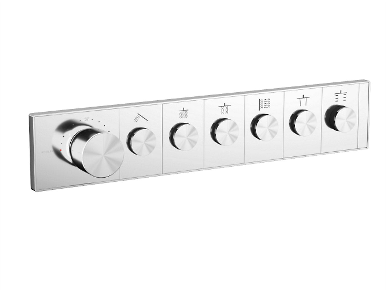 kohler K-26350IN-9-CP Recessed thermostatic mechanical 6 outlet trim in polished chrome