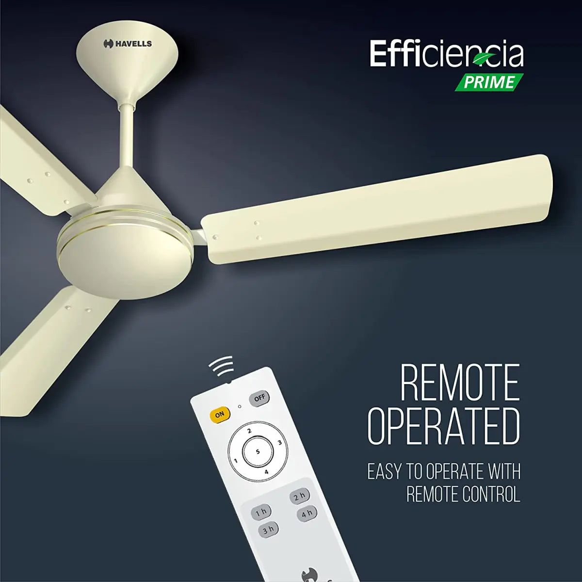 Havells BLDCFan Efficiencia Prime 1200 mm with Remote Bianco