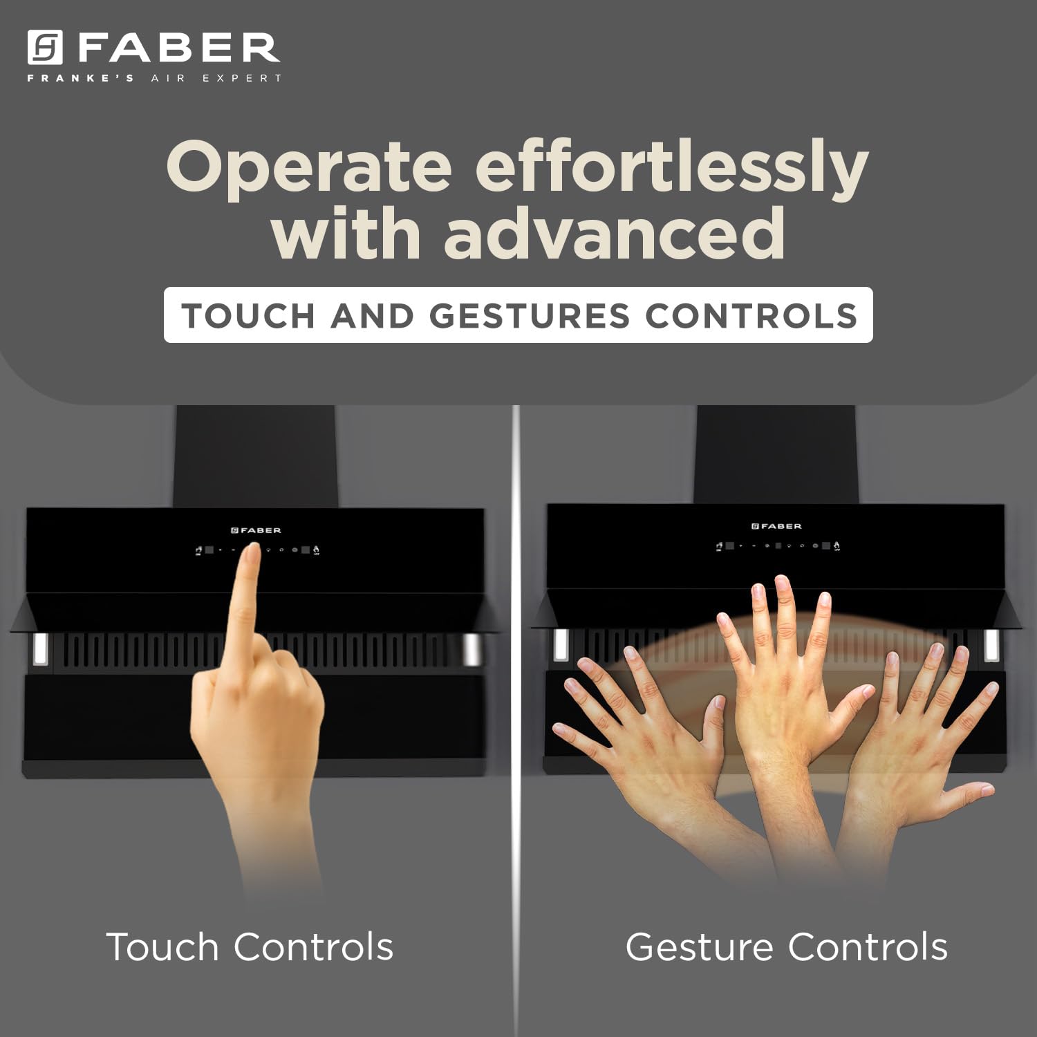 Faber Energy 90cm BLDC Chimney|1500m³/hr|9 Speed|Silent Hood|Efficient|Filterless|Touch&Gesture Control