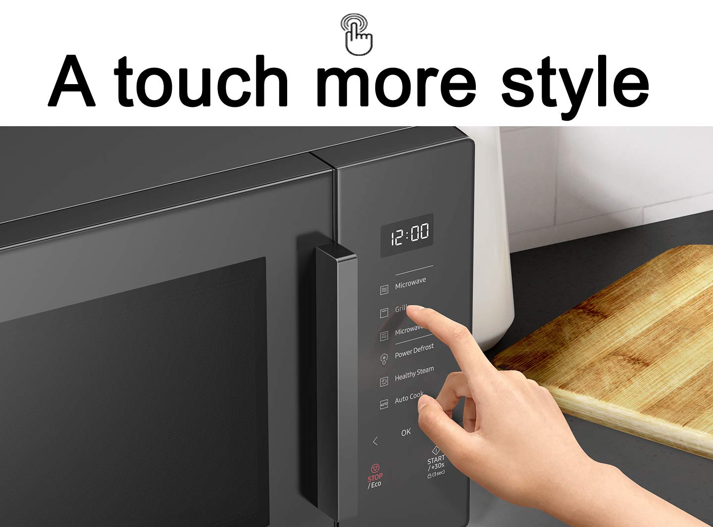 Samsung 23 L Grill Baker Series Microwave Oven (MG23T5012CK/TL, Black, With Crusty Plate)