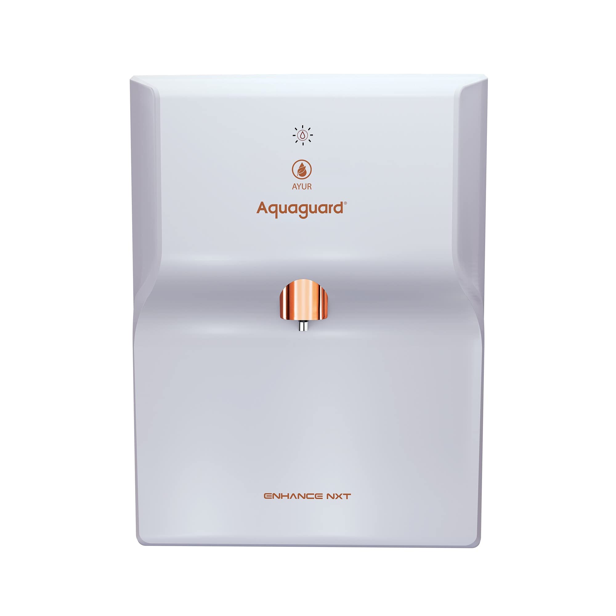 Aquaguard Enhance NXT Water Purifier with Patented Active Copper+UV+Ayur+Minetal Gurad Technology with ethe goodness of 7 Ayurvedic herbs, spices with purified water