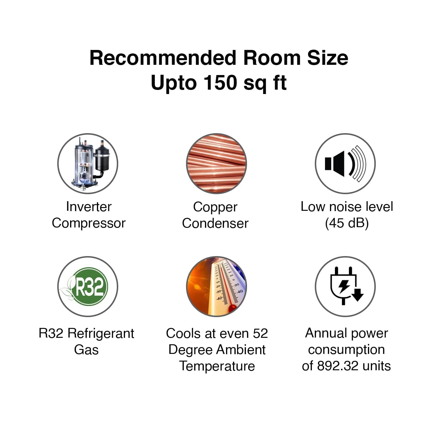 Voltas 2 Ton 5 Star Inverter Split AC 245V EAZS White
