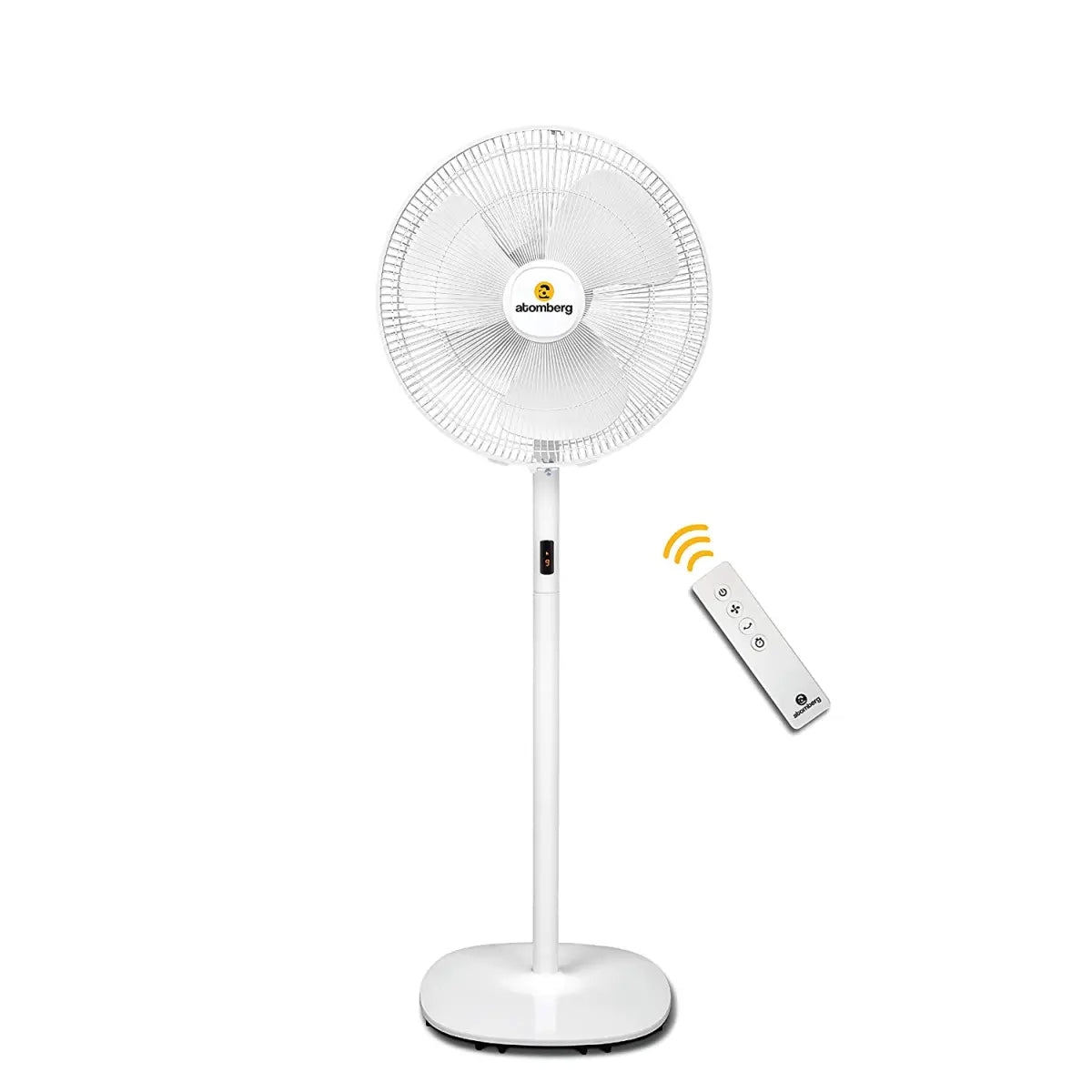 Atomberg Efficio+ 400mm BLDC motor Energy Saving Pedestal Fan with Remote Control (White,Pack of 1)