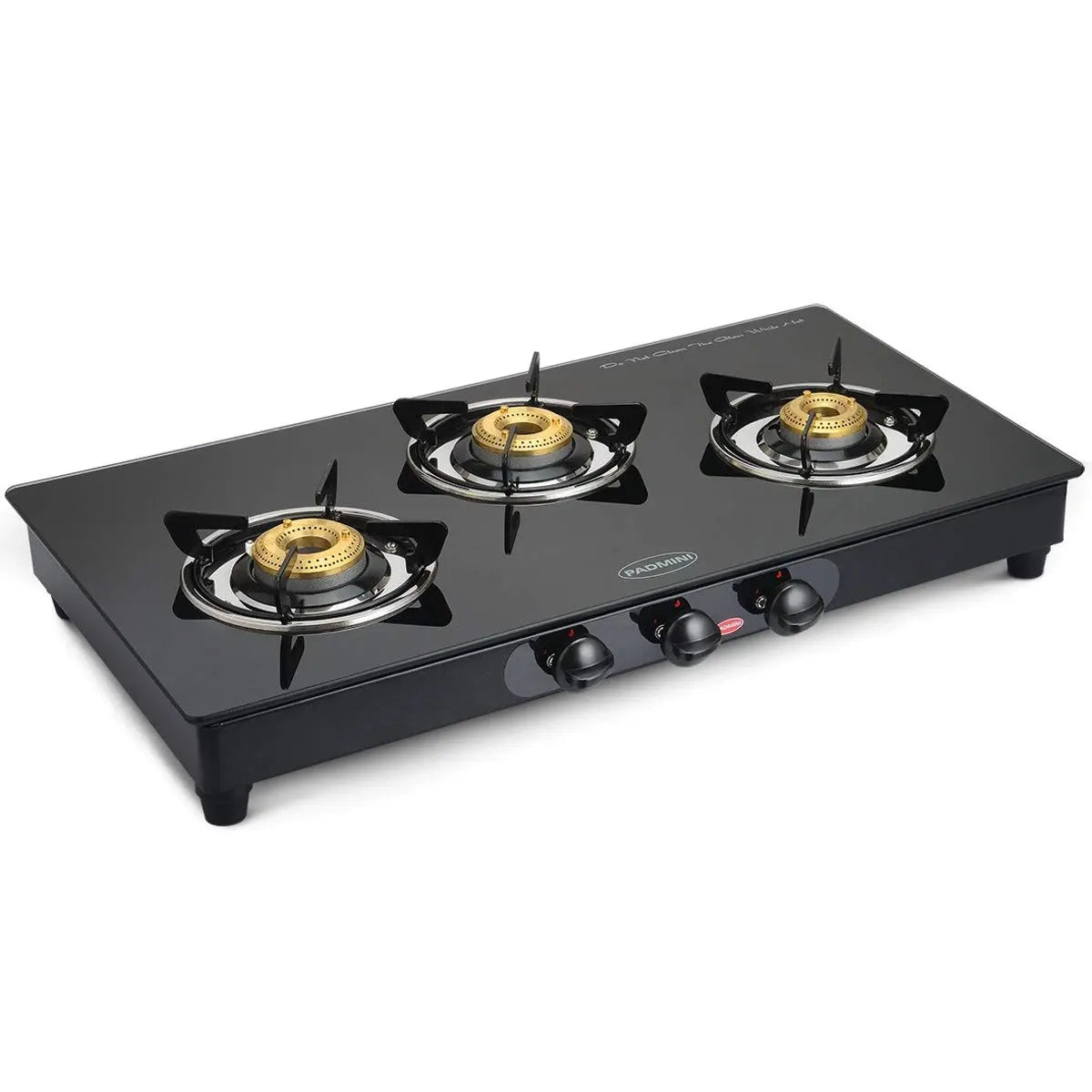 Padmini Gas Stove, 3 Burner, Black (CS-3GT Curve)