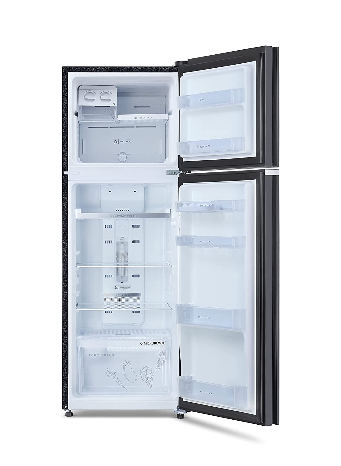 Whirlpool 265 L 2 Star Frost-Free Double Door Refrigerator (NEOFRESH GD PRM 278 2S, Crystal Black, Glass Door, 2022 Model)
