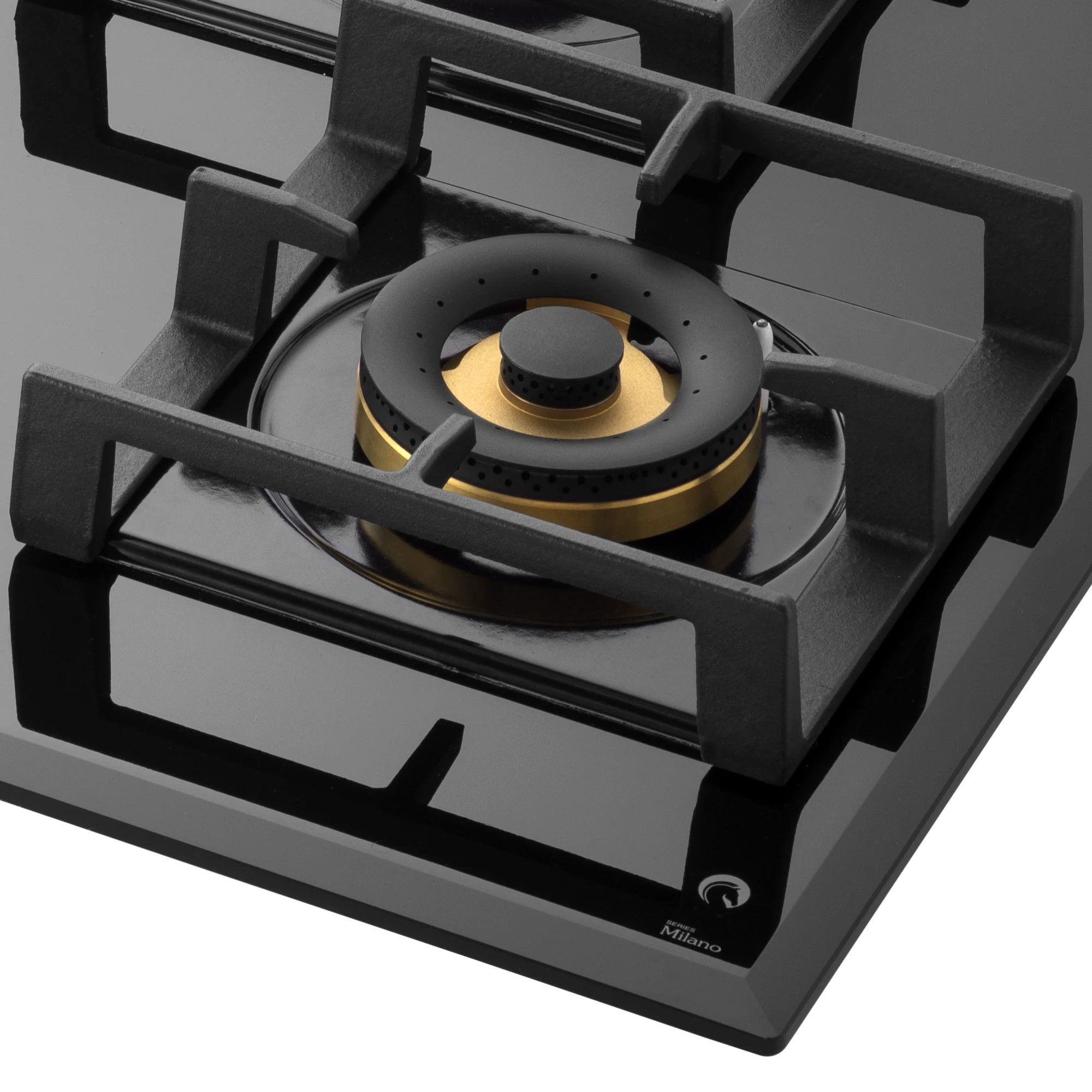 Kaff MFBX 604 Built-in Hob with 4 Full Brass Burners and Square Drip Tray