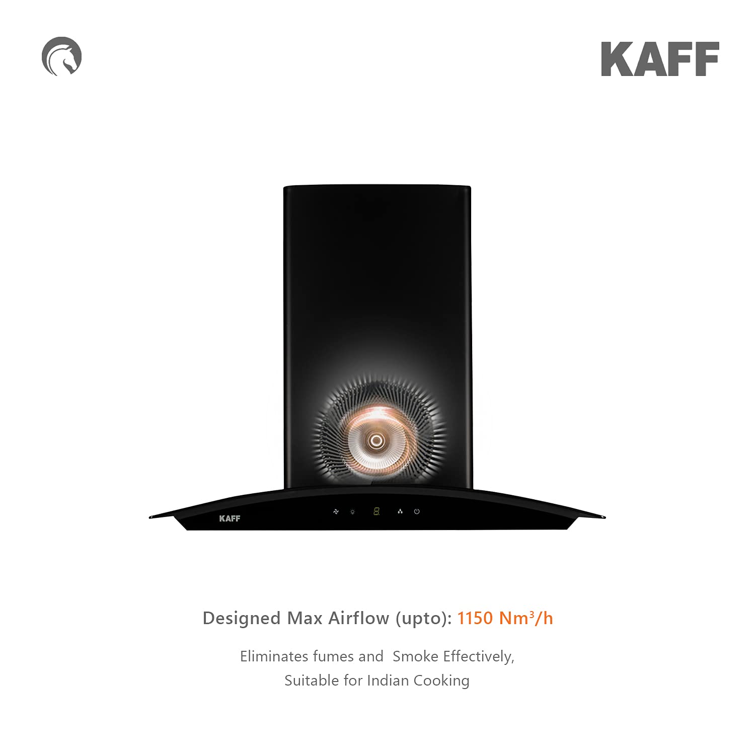 KAFF LIZ DHC 60 Dry Heat Auto Clean Touch control hood black