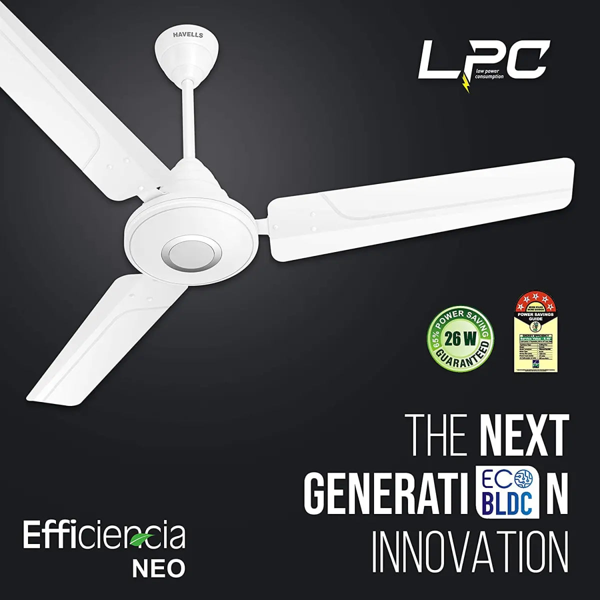 Havells Fan Efficiencia Neo 1200mm Elegant White