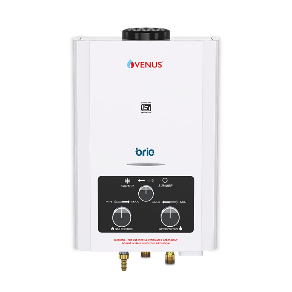 Venus Brio VGBS610 White Gas Water Heater  ISI marked