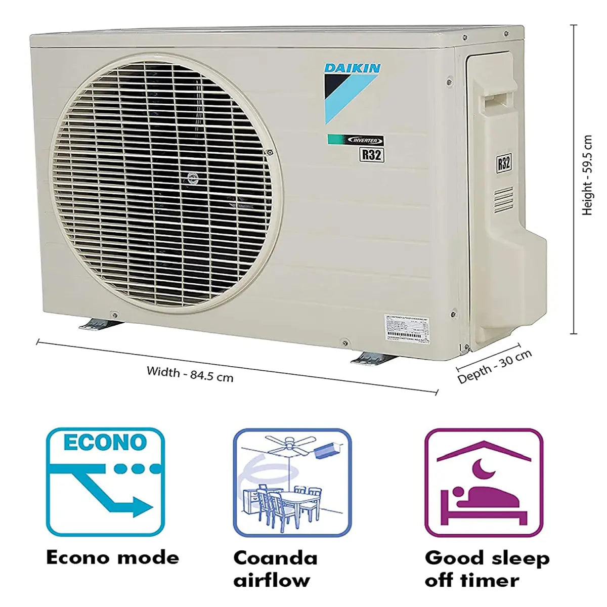 Daikin 1.5 Ton 4 Star Inverter Split AC (ATKL50UV16 White)
