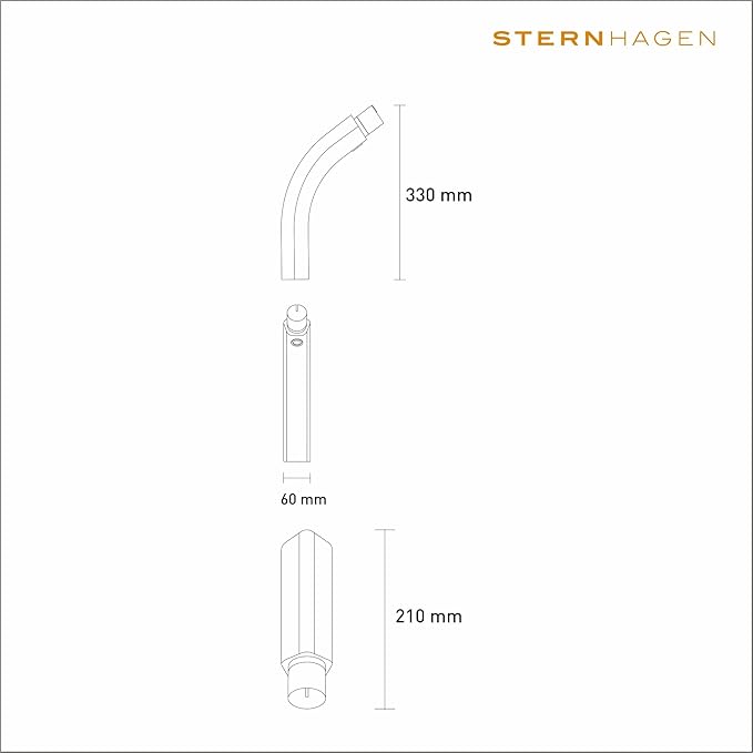 Sternhagen Pent SH60001 Chrome Single Lever Tall Basin Mixer - Sleek and Stylish