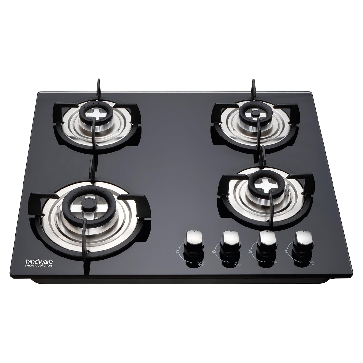 Hindware Tempered Glass KA Hob Sara 4B (Black, 60 Cm)