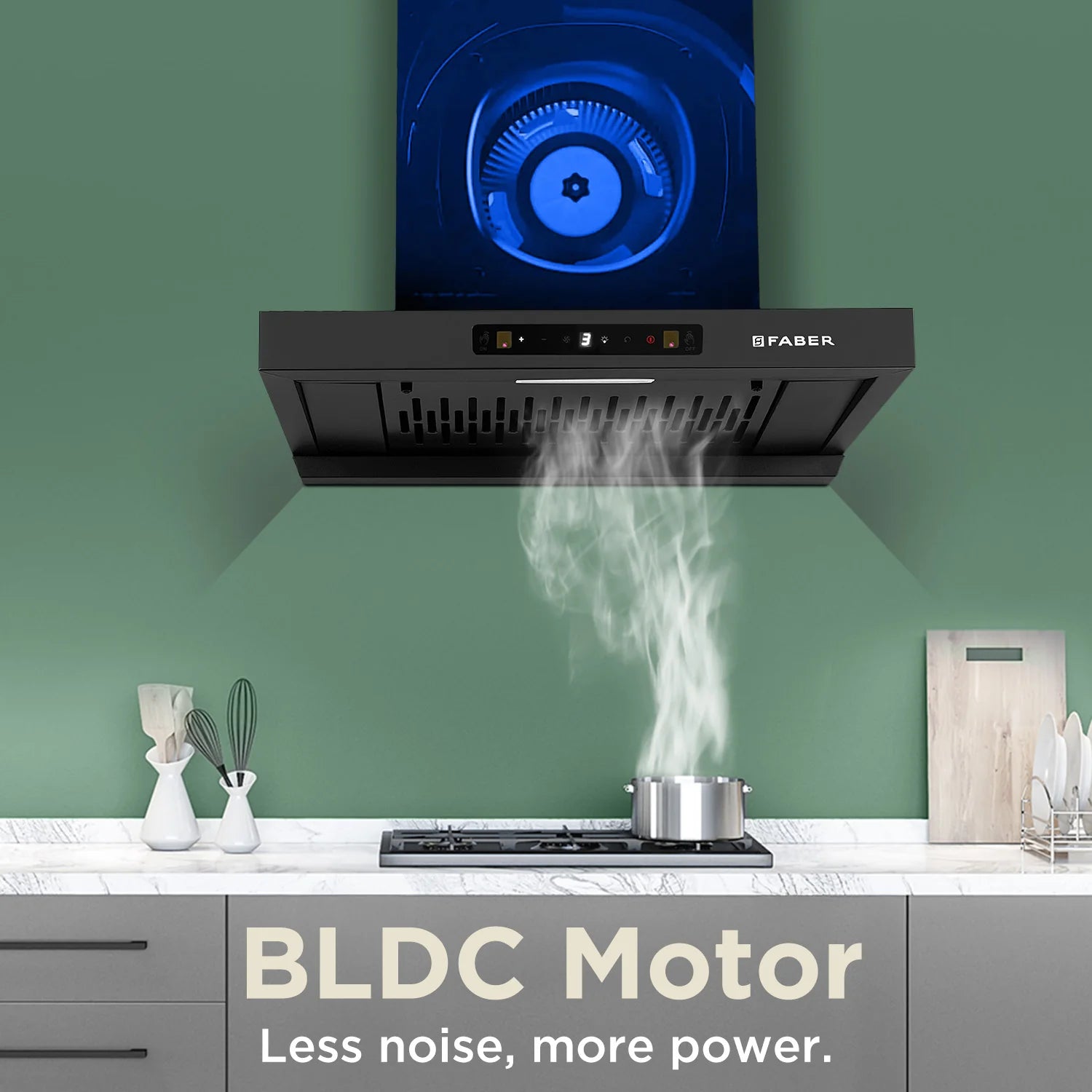 Faber CHARM BLDC HC SC FL BK IN 60 – T Chimney Hood: Sleek and Efficient Kitchen Ventilation