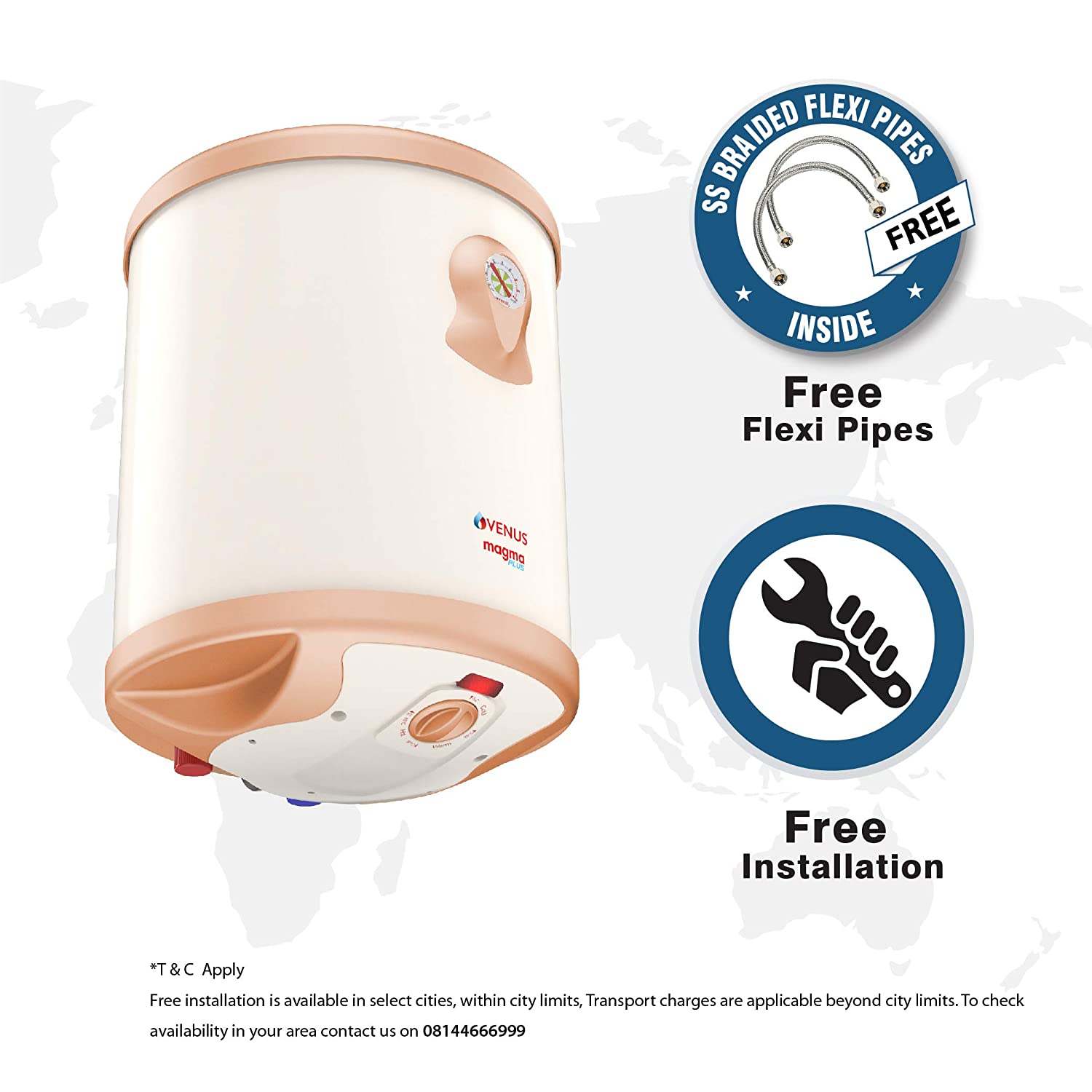 Venus Magma Plus 10GV 2000-Watt Water Heater (Ivory, BEE Star Rating - 4 Stars)