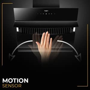 Whirlpool 60 cm 1260 m³/HR Auto-Clean Angular Kitchen Chimney (VFL 601 HAC HOOD, Filterless Technology, Touch Control, Black)