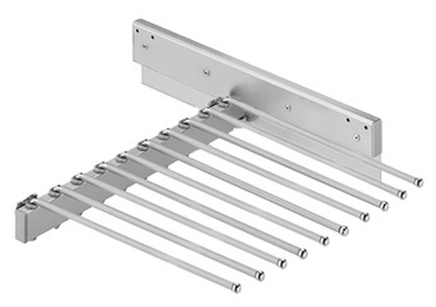 hafele 805.45.204 Steel Chrome Plated Polished Pull Out Trouser Rail - 465x505x100mm