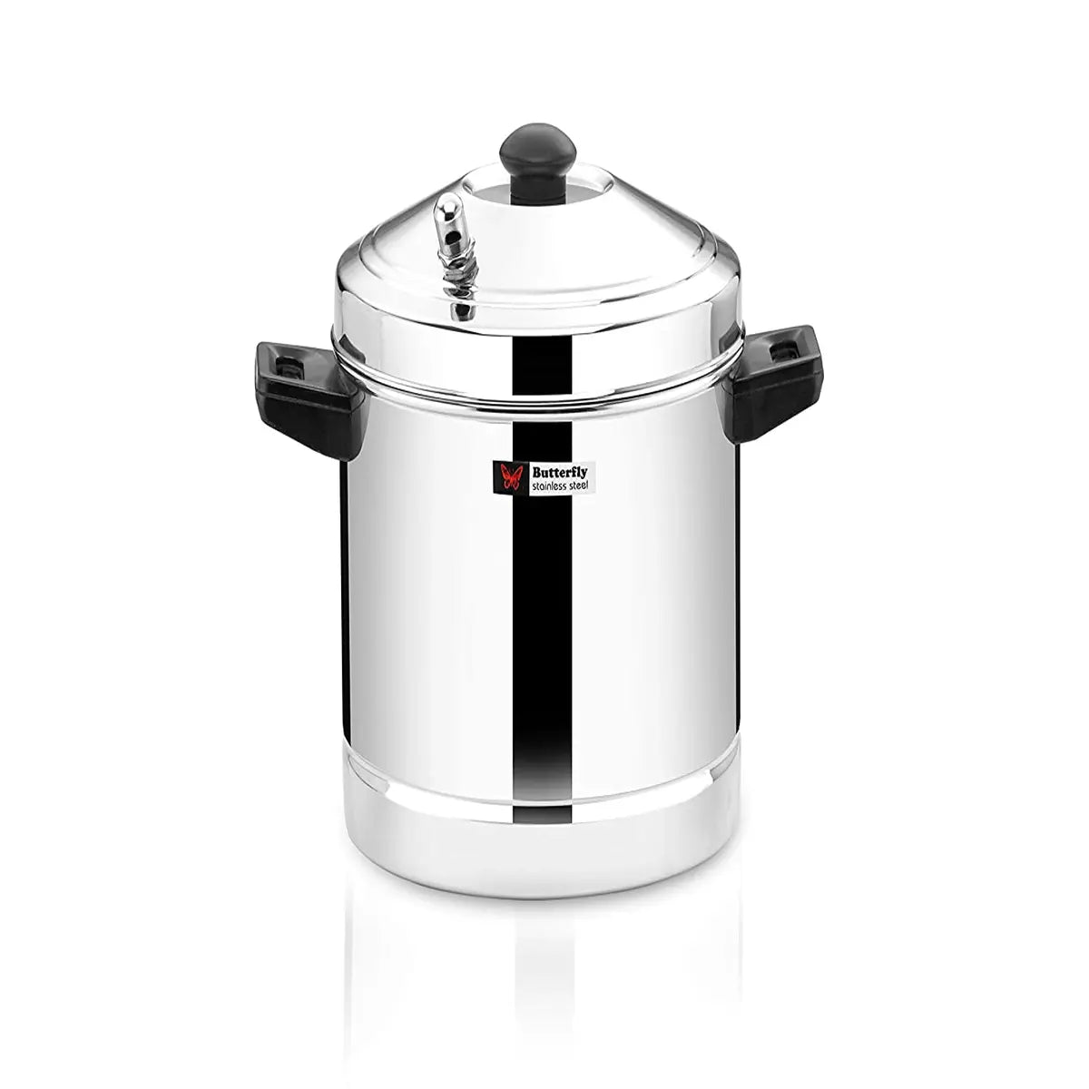 Butterfly Stainless Steel Idli Cooker, Idly Maker with 6 Plates, 24 idlis, Silver