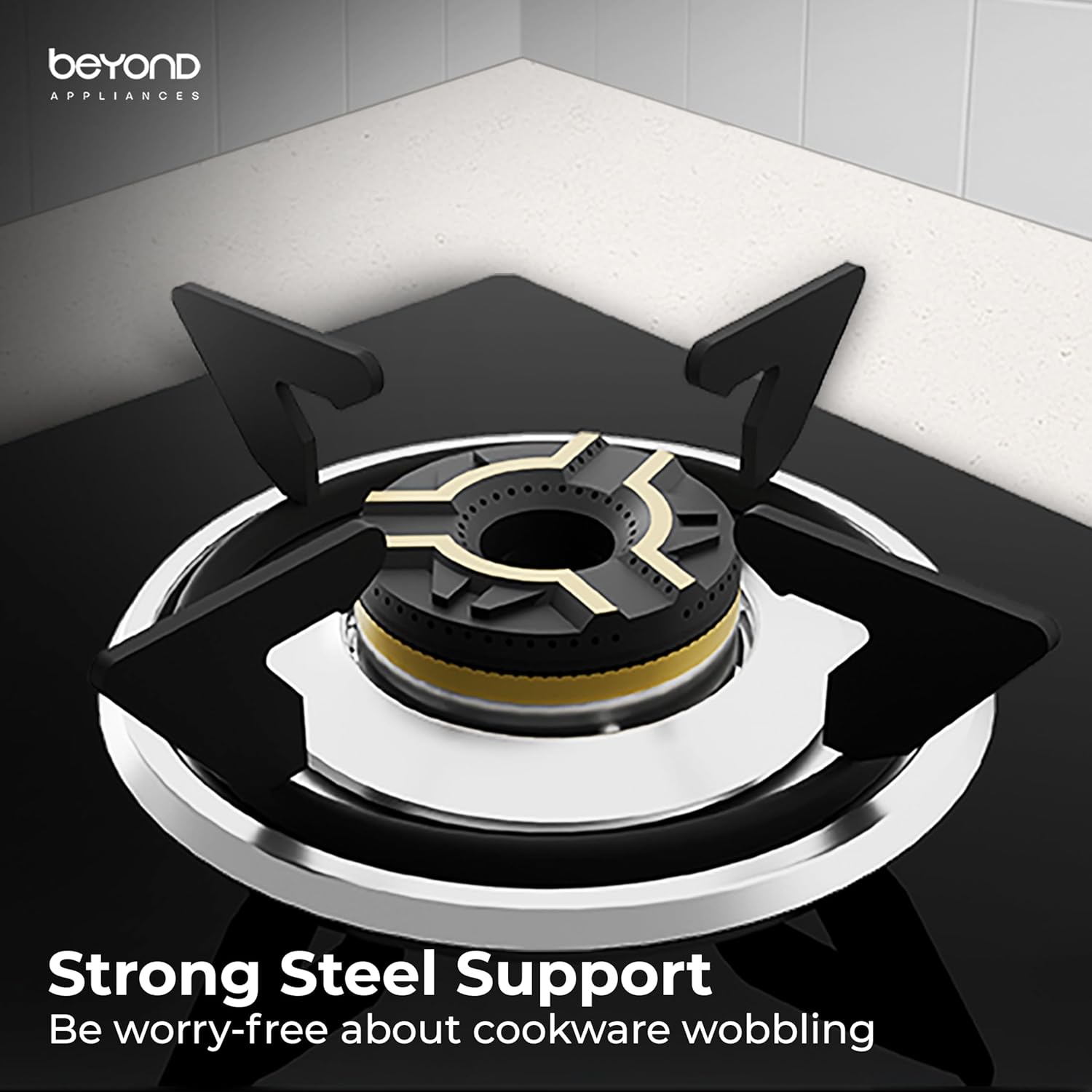 Beyond Auriga 3 Burner Gas Stove Smart Glass Auto Ignition