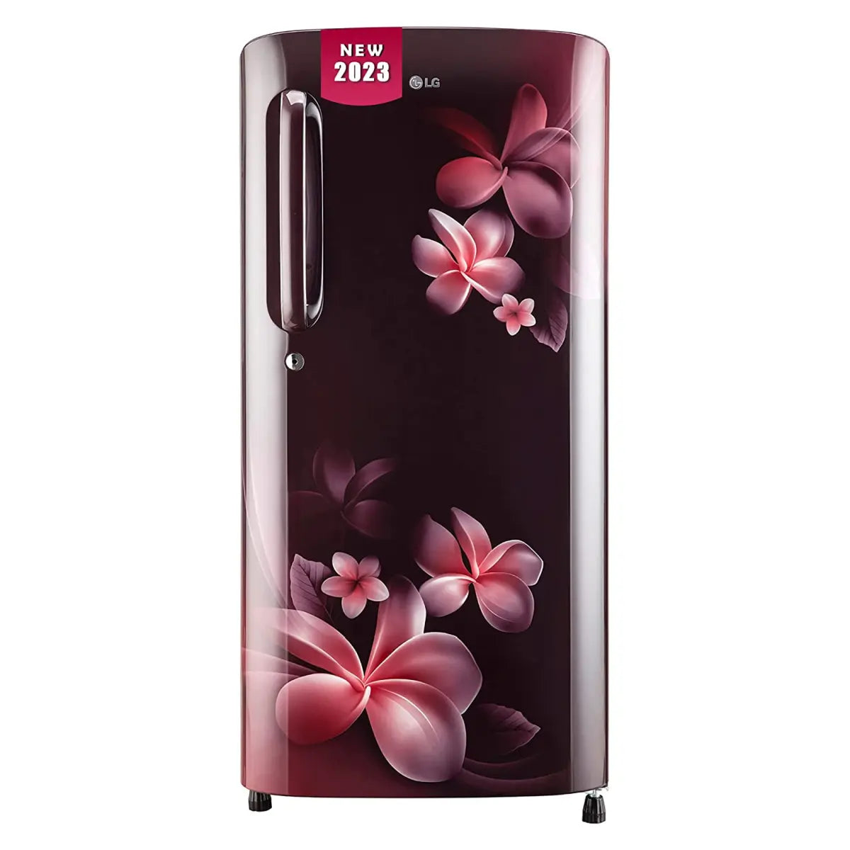 LG 185 L 3 Star Direct-Cool Single Door Refrigerator (GL-B201ASPD, Scarlet Plumeria, Moist 'N' Fresh, Gross Volume- 190 L)