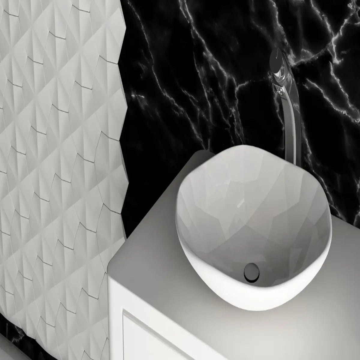 Sternhagen Germany Pent Basin - Elevate Your Bathroom with Style and Functionality(white)