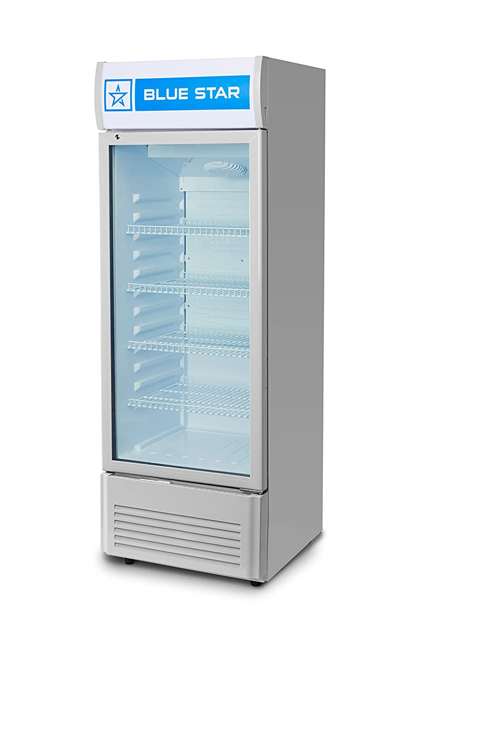 BLUE STAR VC325 Vertical Glass Single Door Visi Cooler (300L, white)