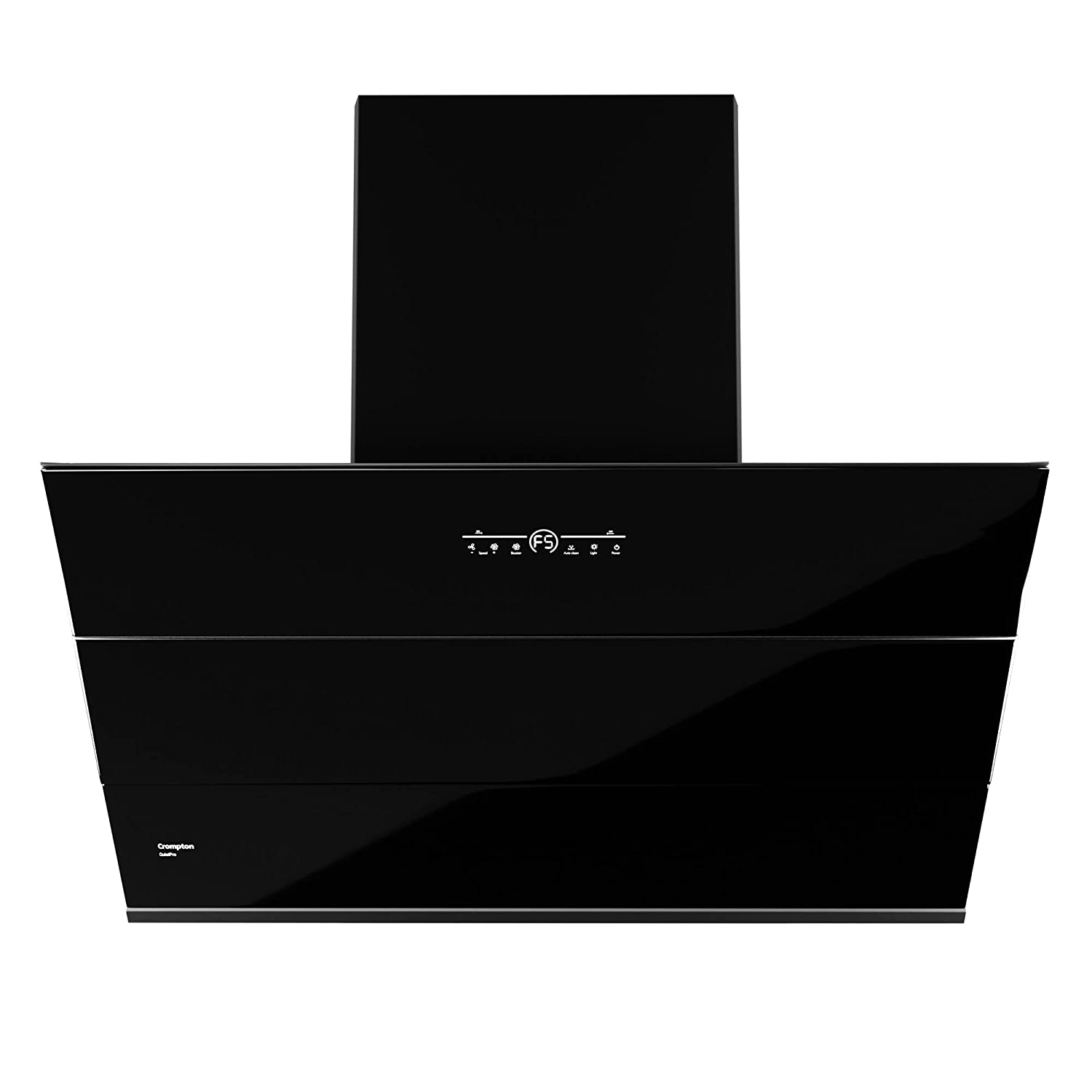 Crompton QuietPro Inverter Motor Inclined 90cm Chimney Filterles (Black), Free installation&Ducting kit,1710 m³/hr (CHD-QPVI90FLE-MBL)