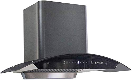 Faber 90 cm 1200 m3/hr Heat Auto Clean Chimney Crest Plus HC SC Touch & Gesture Control, Black
