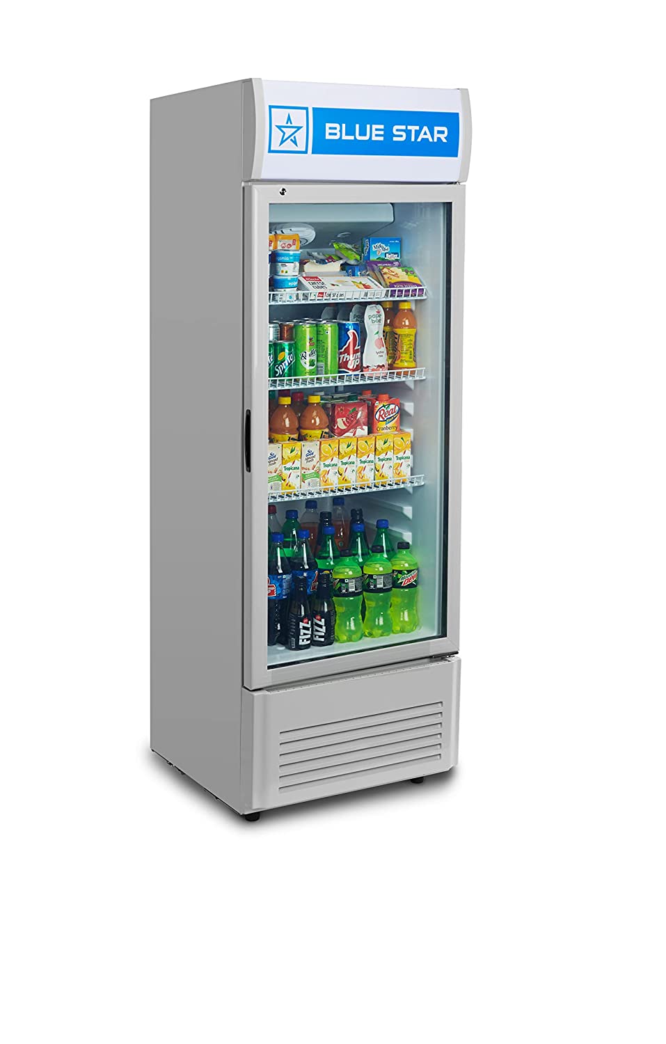 BLUE STAR VC325 Vertical Glass Single Door Visi Cooler (300L, white)