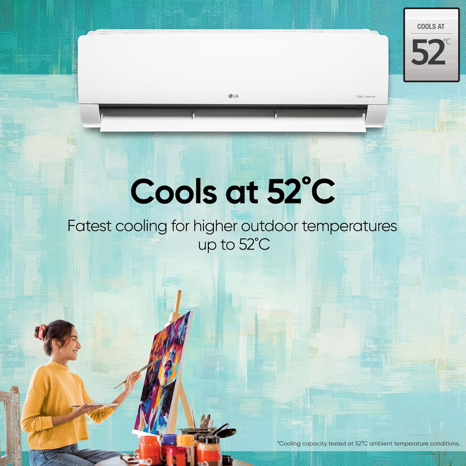 LG 2.0T 3 Star DUAL Inverter Split AC (Copper, AI 6-in-1 Cooling, 4 Way Swing, HD Filter, Anti-Virus, TS-Q24ENXE)