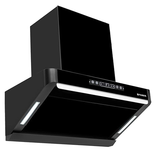 Faber Pinnacle 60cm 1500m³/hr Autoclean Chimney|Digital Display|Filterless|Slant Body|T-Shape Panel|Touch+Gesture|12Yr on Motor,5Yr Comprehensive Warranty by Faber|Hood Pinnacle FL HC BK 60,M