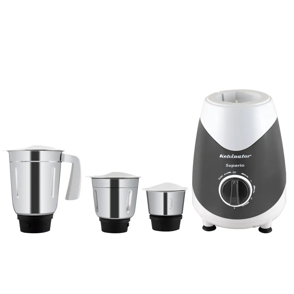 Kelvinator Superio250 Mixer Grinder KMG00250 3 Jars Stainless Steel