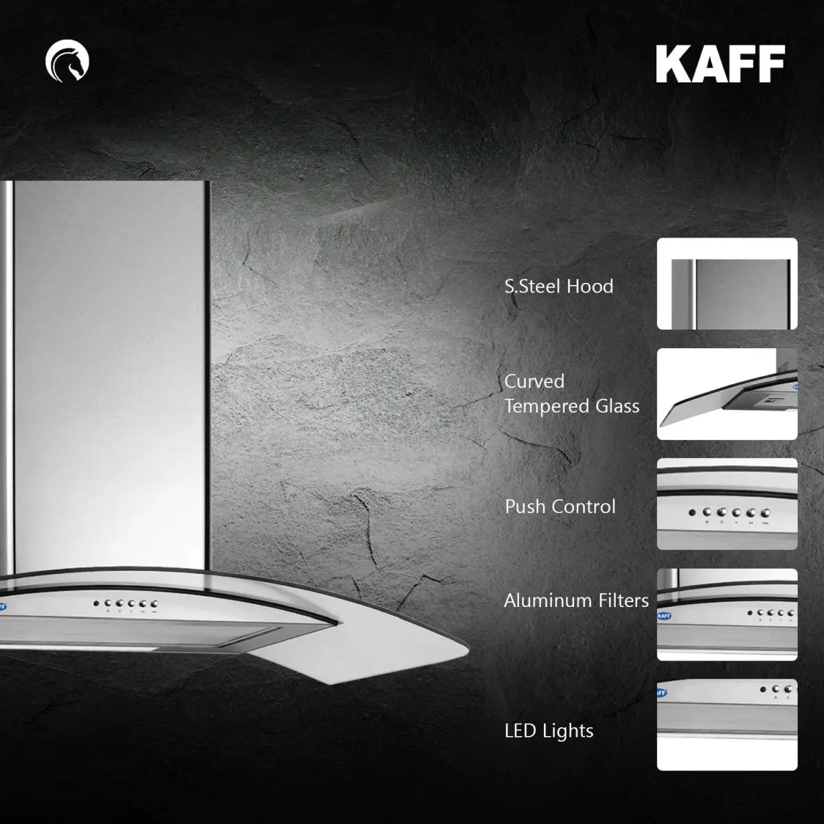 Kaff Opec MX 70 Cm Wall Mount Chimney