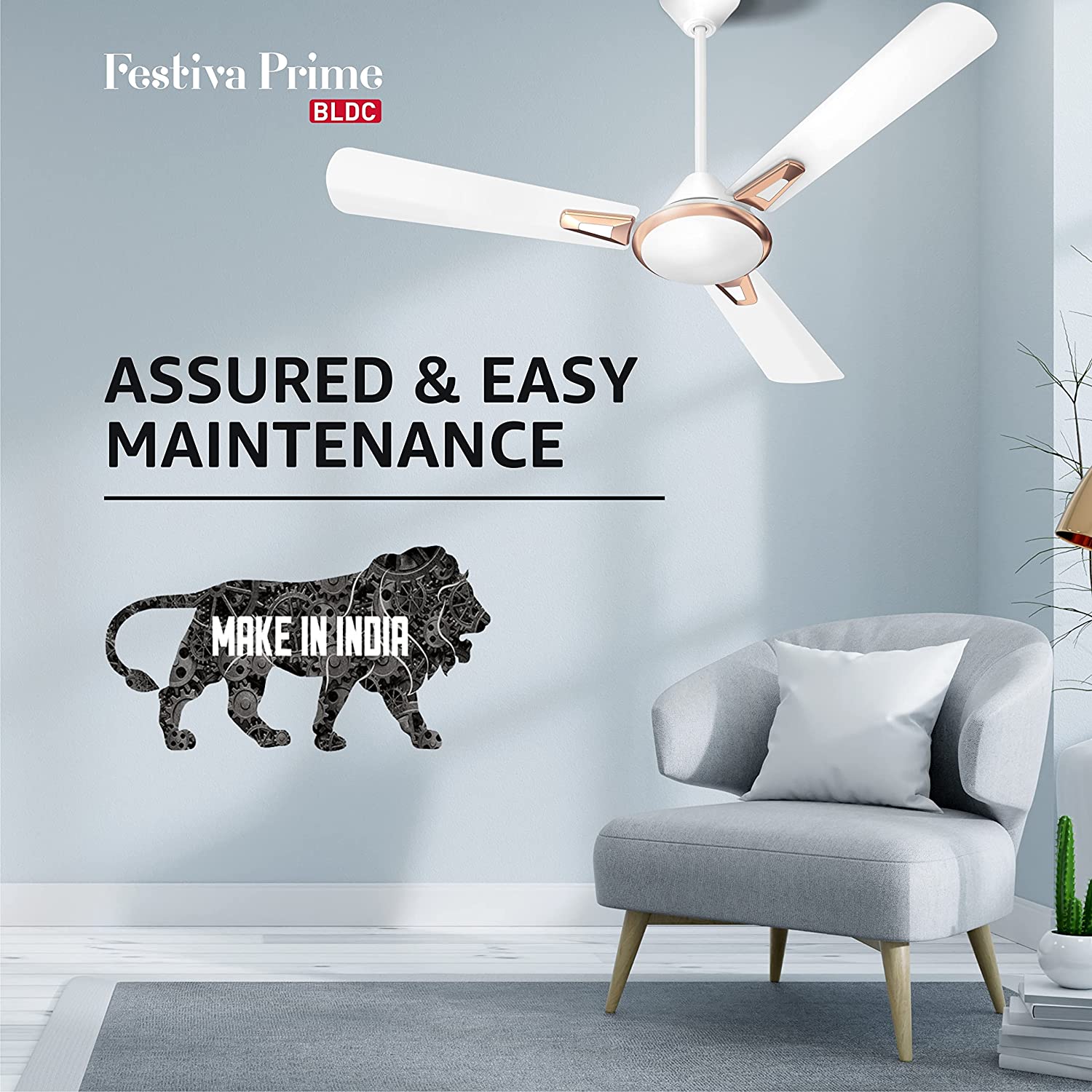 Havells Festiva Prime 1200mm BLDC Fan Pearl White