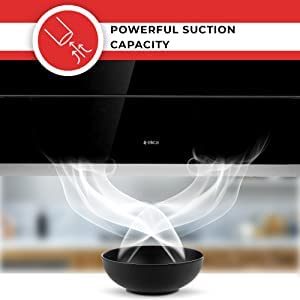 Elica 90 cm 1350 m3/hr Filterless Auto Clean Angular Chimney with 15 Years Warranty (EFL 108 HAC LTW VMS 90, Touch + Palm Sensor Control, Black)