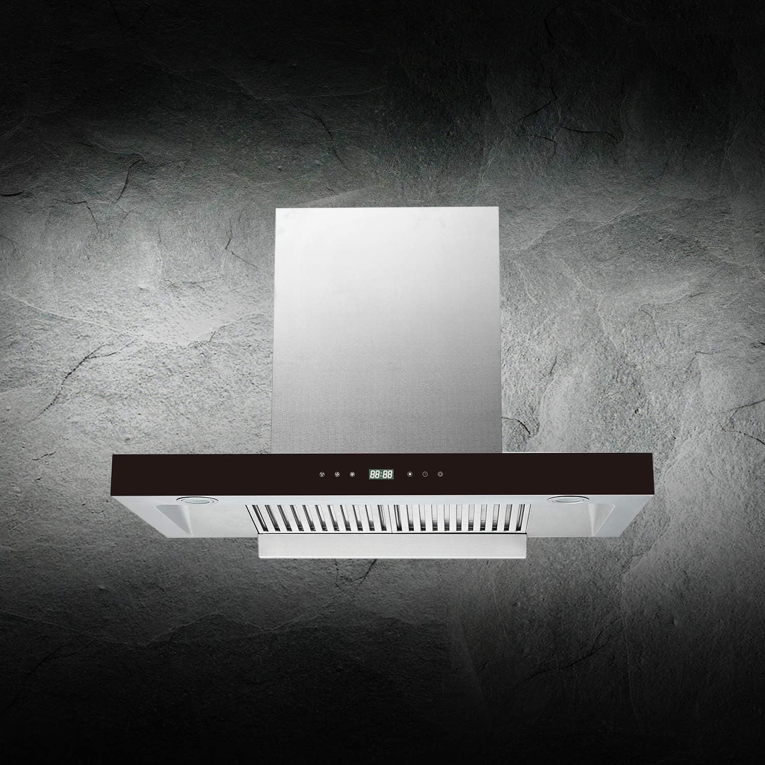 KAFF 90 cm 1200 m3/hr Ductless Chimney (LUMEX DHC 90, 2 Baffle+Charcoal Filters)