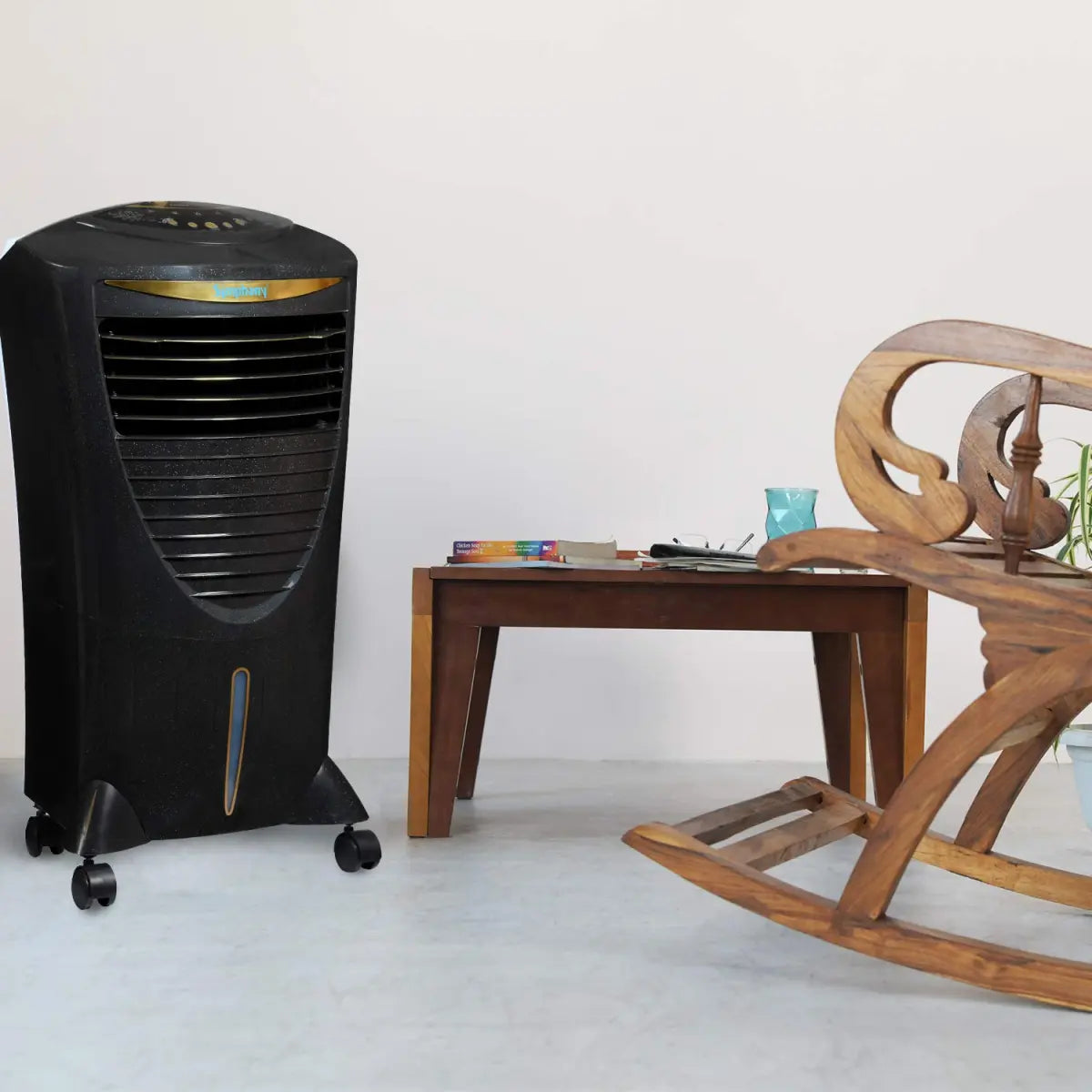 Symphony HiCool i Personal Air Cooler with Remote, Honeycomb Pad, Automatic Vertical Swing - 31L, Black