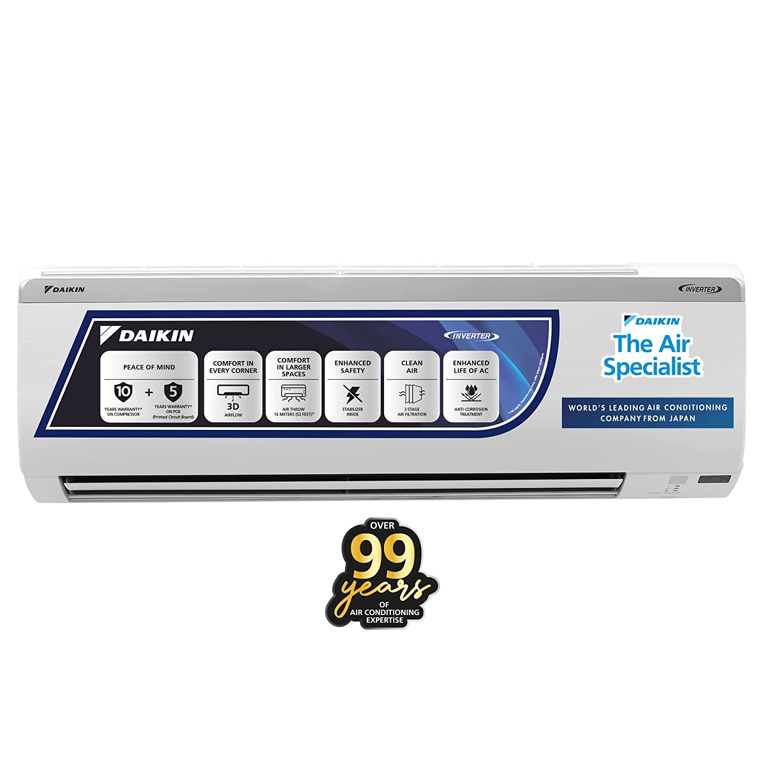 Daikin Inverter Split Ac ‎MTKM50U 1.5 Ton 5 Star White