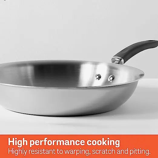 Meyer Trivantage Stainless Steel Open Frypan Gas and Induction Base 31129 20cm Grey