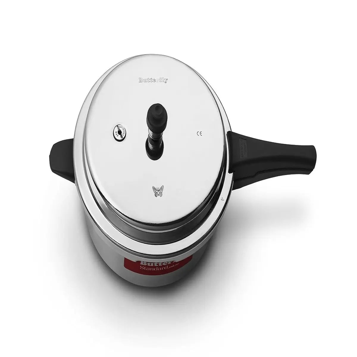 Butterfly Standard Plus Induction Base Aluminium Outer Lid Pressure Cooker, 5 Litre