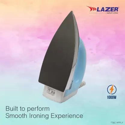 Lazer Featherlite 1000 W Dry Iron  (Sky Blue)