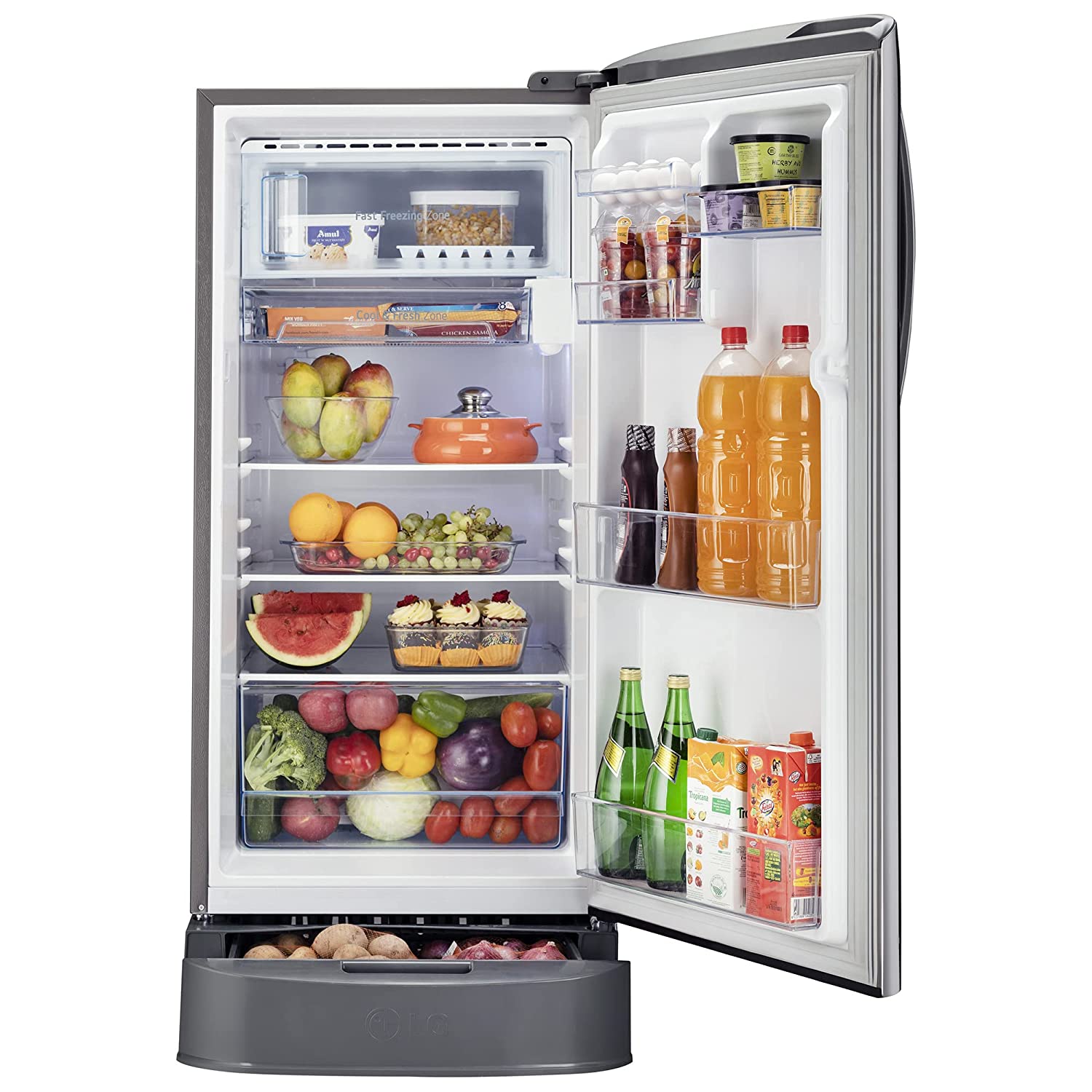 LG 204 L 4 Star Refrigerator GL-D211CPZY ‎Shiny Steel