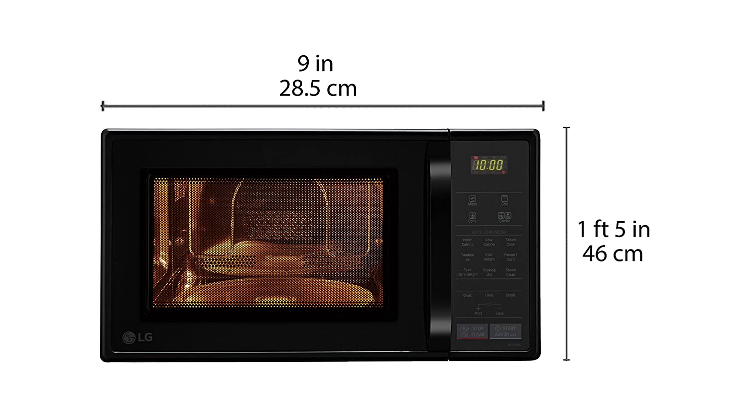 LG 21 L All In One Convection Microwave Oven (MC2146BL, Black)