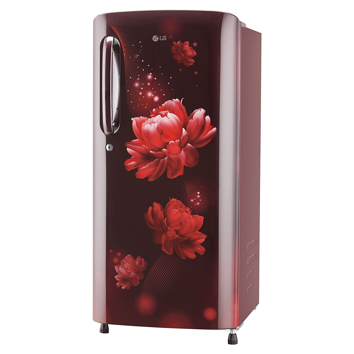 LG 185 L 3 Star Direct-Cool Single Door Refrigerator (GL-B201ASCD, Scarlet Charm, Moist 'N' Fresh)