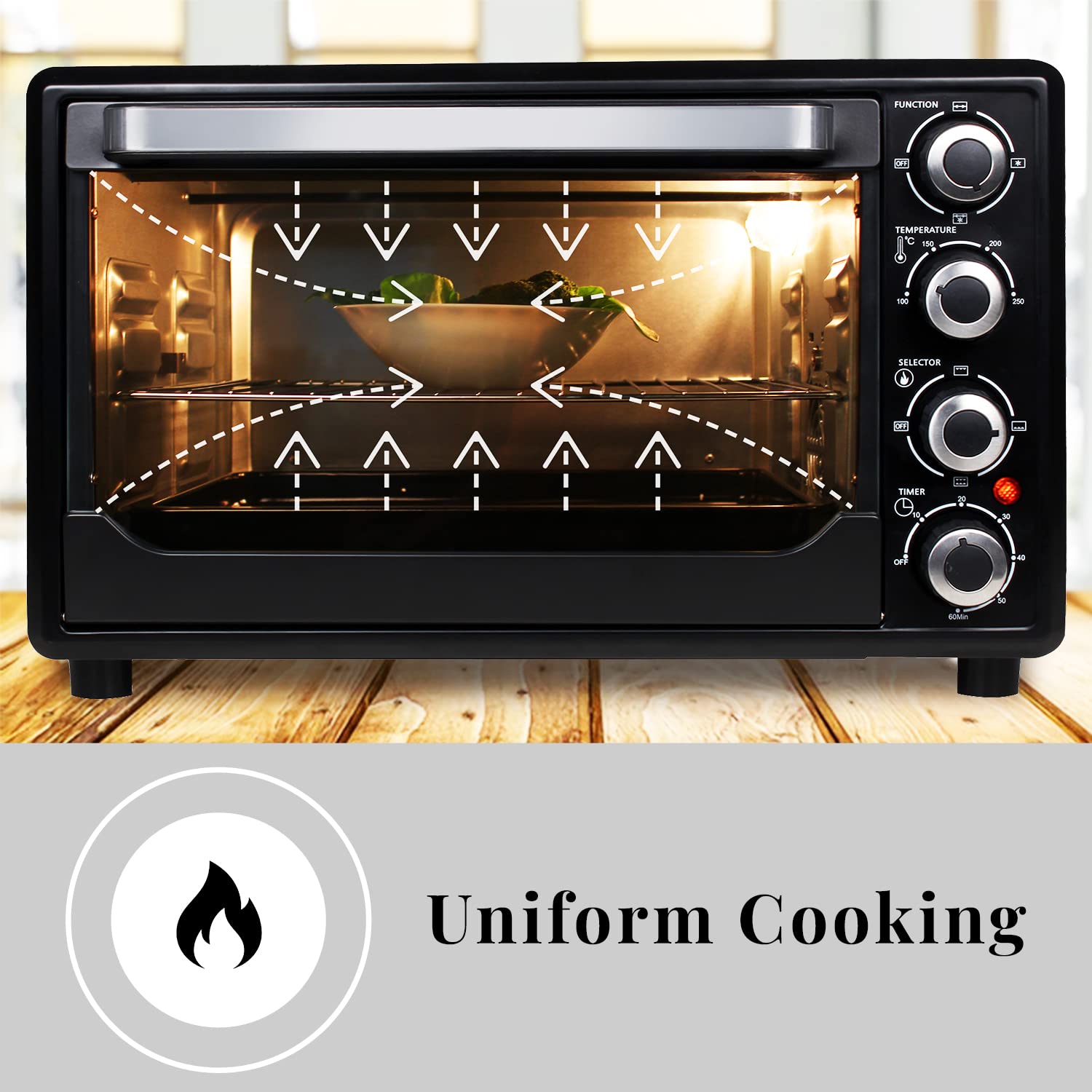 Faber FOTG BK 45 Liter (OVEN TOASTER GRILLER FOTG 45L,) Black, Medium