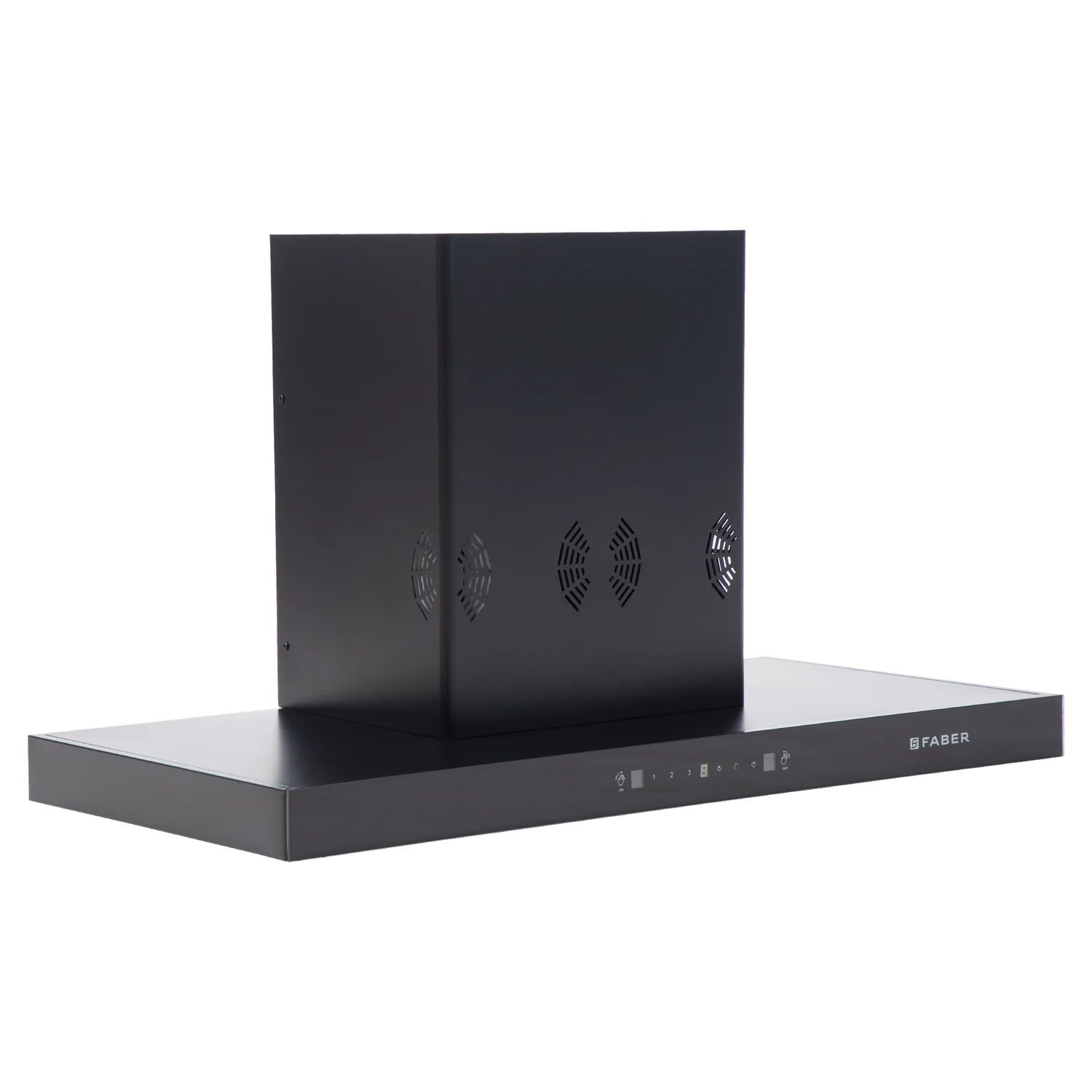 Faber 90cm Chimney with Baffle Filter and Filterless Technology - HOOD SILENCIO 3D IND HC SC FL BK