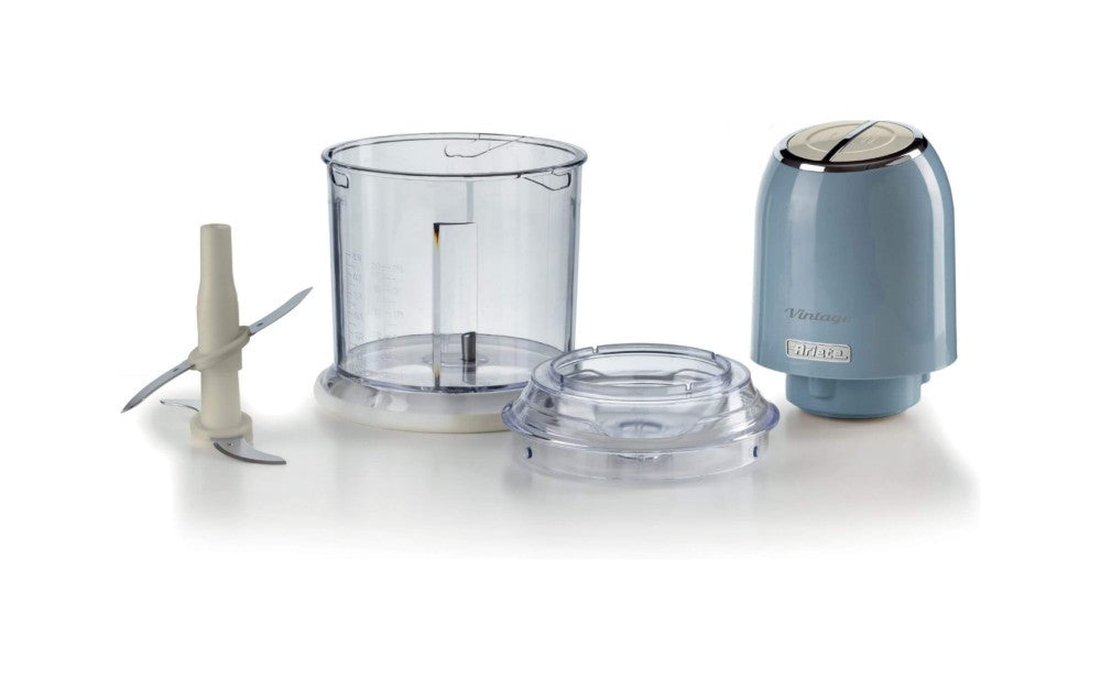 Ariete 438, Vintage chopper, ice crusher, 2 speeds, 4 stainless steel blades, 600 ml, 400 W, Blue