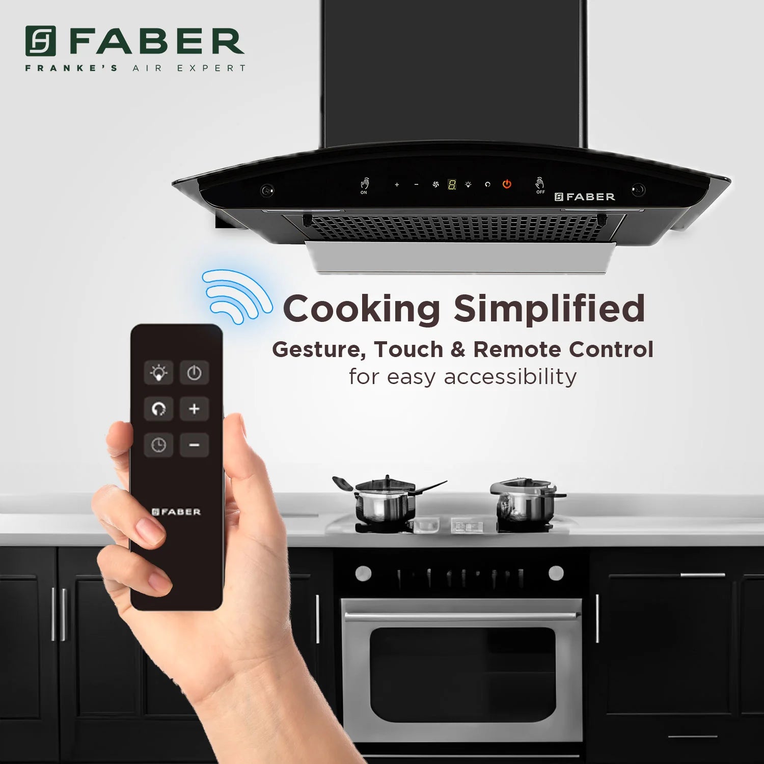 Faber 60cm Kitchen Chimney - HOOD MYSTIC BLDC FL HC BK: Efficient and Sleek